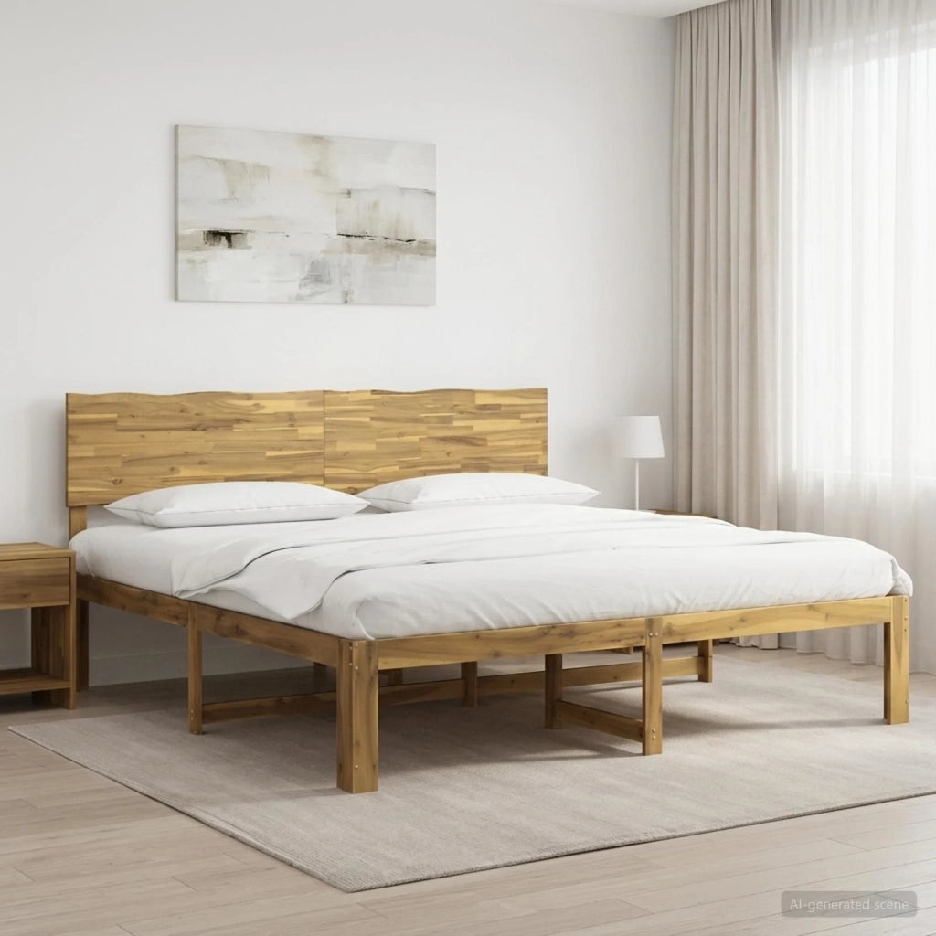 Letto matrimoniale con testiera ROSTOCK Bianco 180 x 200 cm 3405424