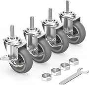 Ruote di Caster 3" - Grigio - M10 - Ruote di Caster a Lunga Durata 

(Nota: ho mantenuto la specificazione "3" in pollici, se si desidera la conversione in millimetri, si può specificare "76 mm")
