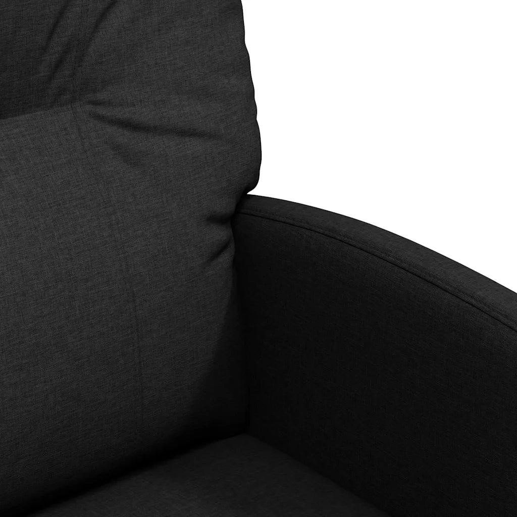 Sedie da Pranzo con Ruote 2 pcs Nero 57 x 67 x 95 cm Tessuto