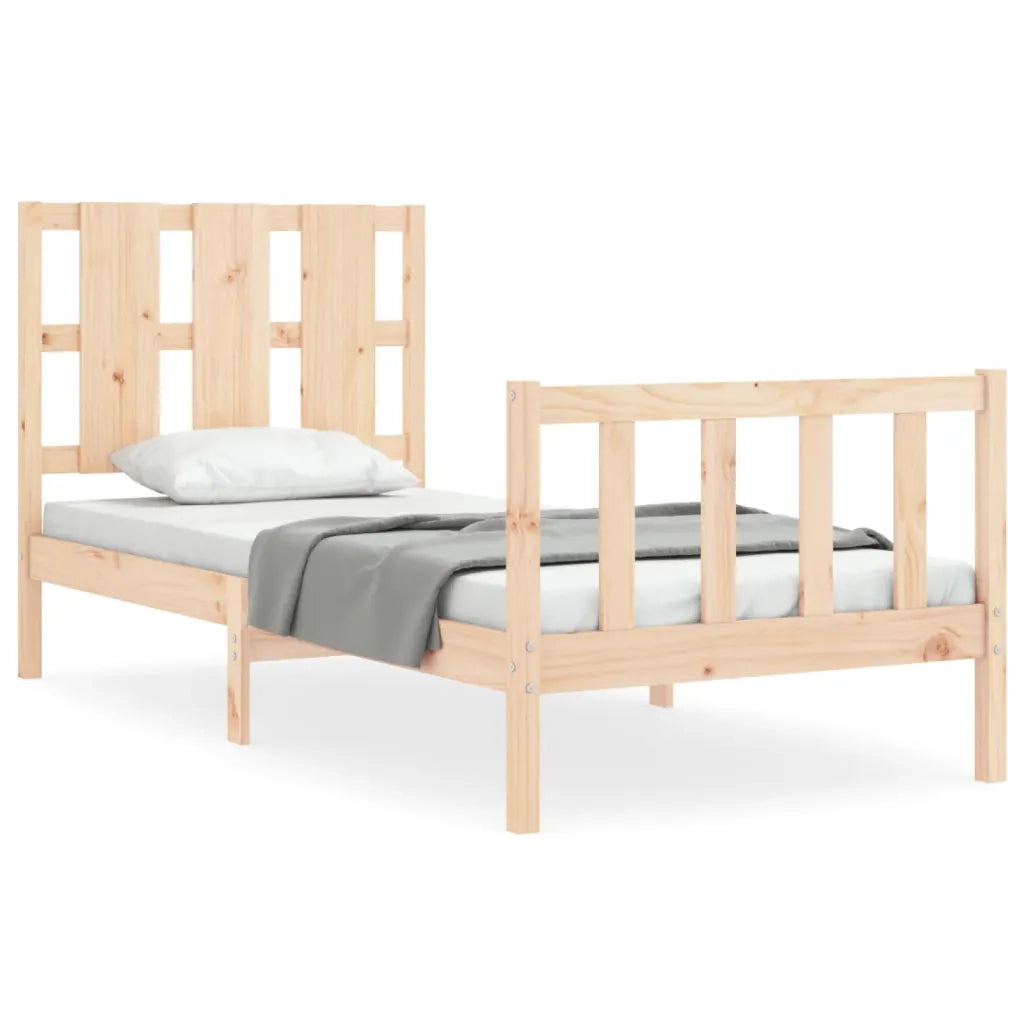 Giroletto senza Materasso-Struttura Letto 90x200 cm in Legno Massello di Pino 123447