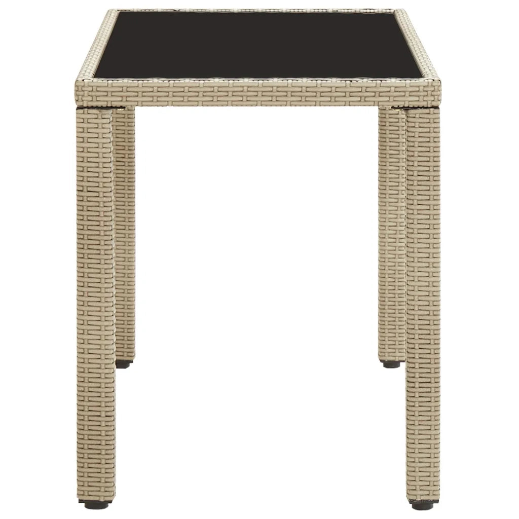 Tavolo da Giardino Beige 123x60x74 cm in Polyrattan cod mxl 34105