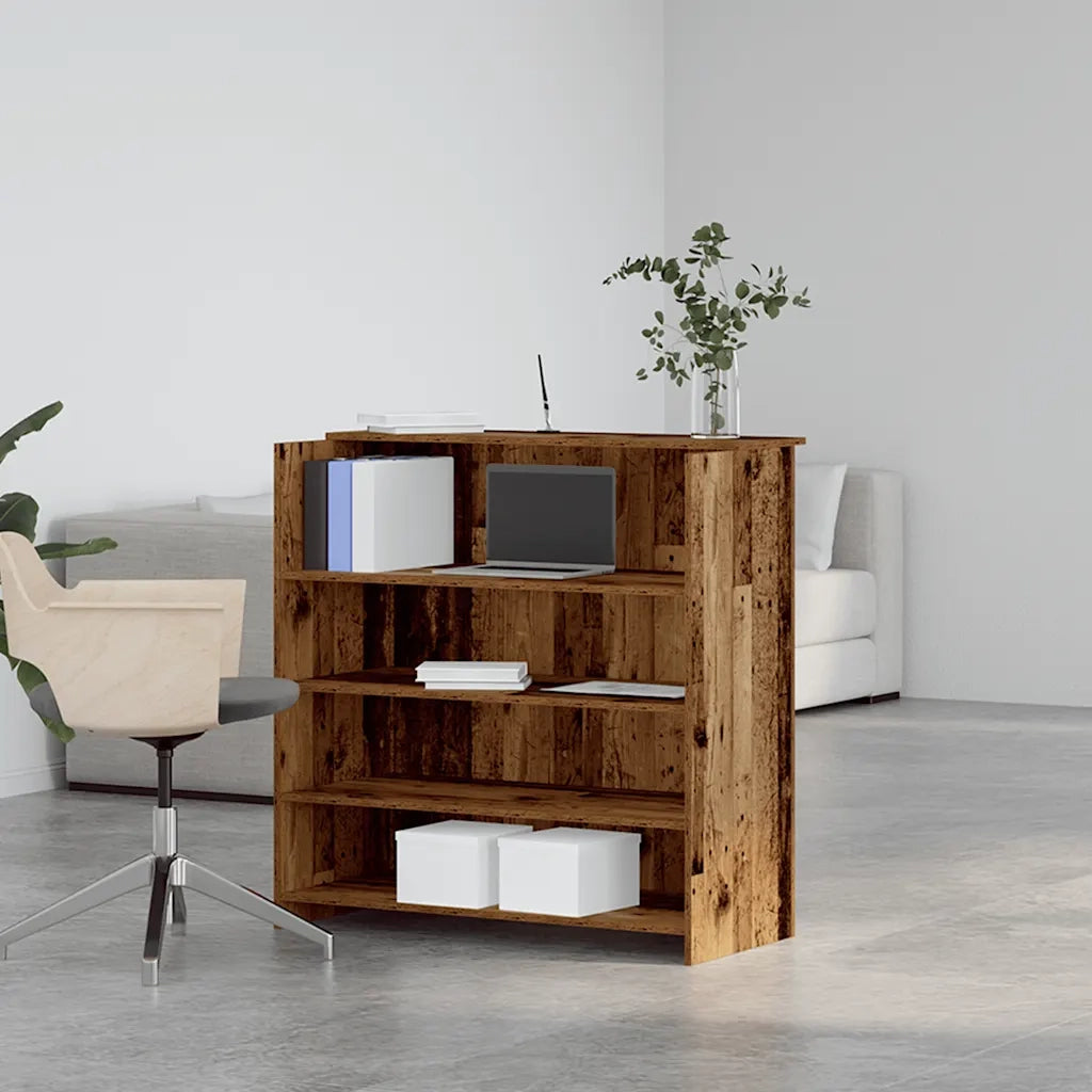Banco Reception | Scrivania | Tavolo da Ufficio Legno Antico 100x50x103,5 cm Legno Multistrato