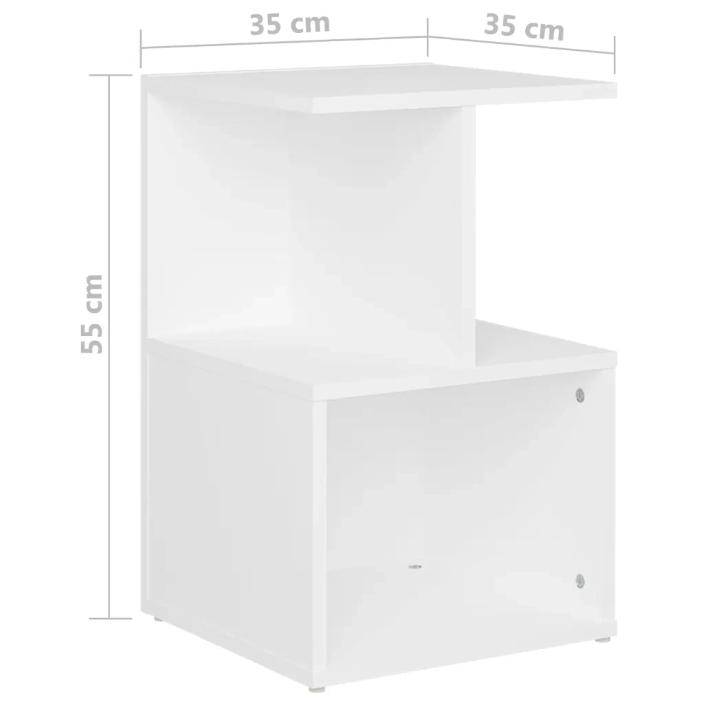 Comodino Bianco 35x35x55 cm in Truciolato cod mxl 51715