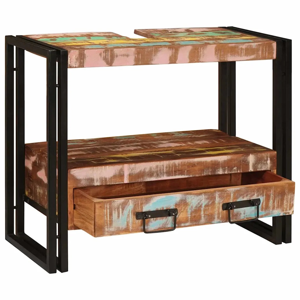 Armadio da bagno Multicolore Legno Recuperato Massello 4102771
