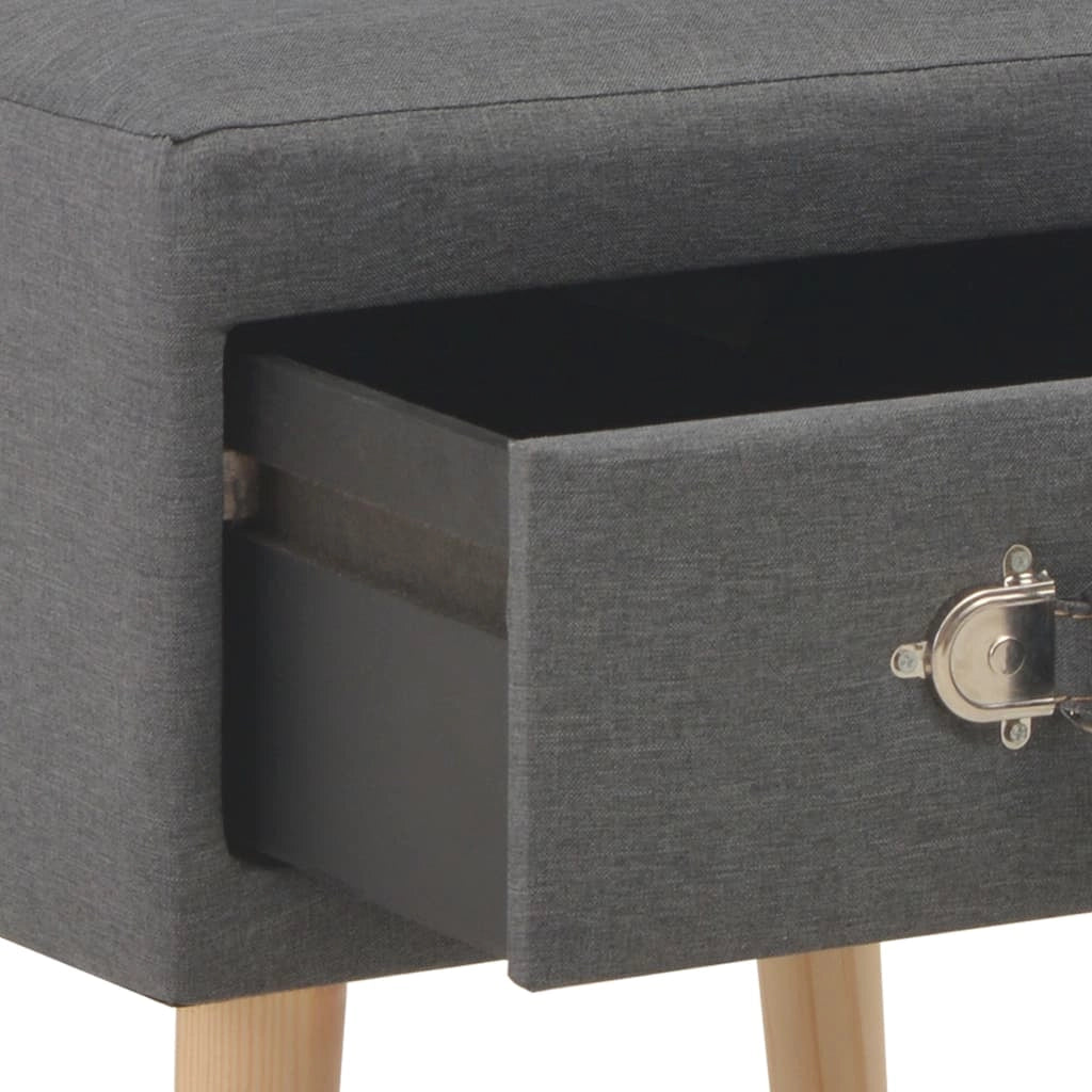 Comodino comodino cassettiera armadio mobili camera da letto 2 pz tessuto grigio scuro 40x35x40 cm 1402114