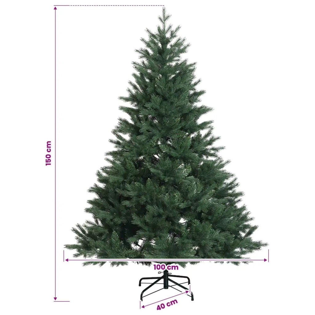 Albero di Natale Artificiale con Rami Pieghevoli 150 cm 150 LED 3465464