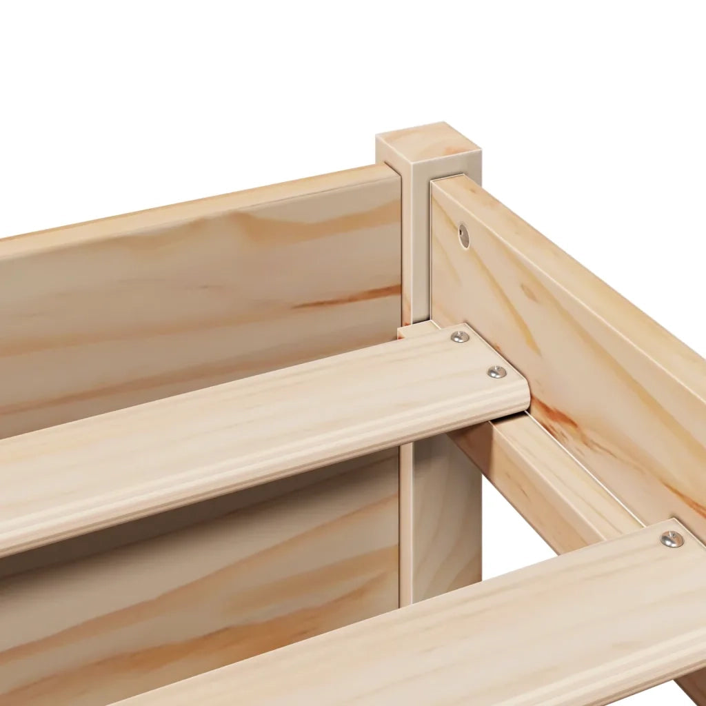 Giroletto con Libreria senza Materasso 75x190 cm in Legno Pino