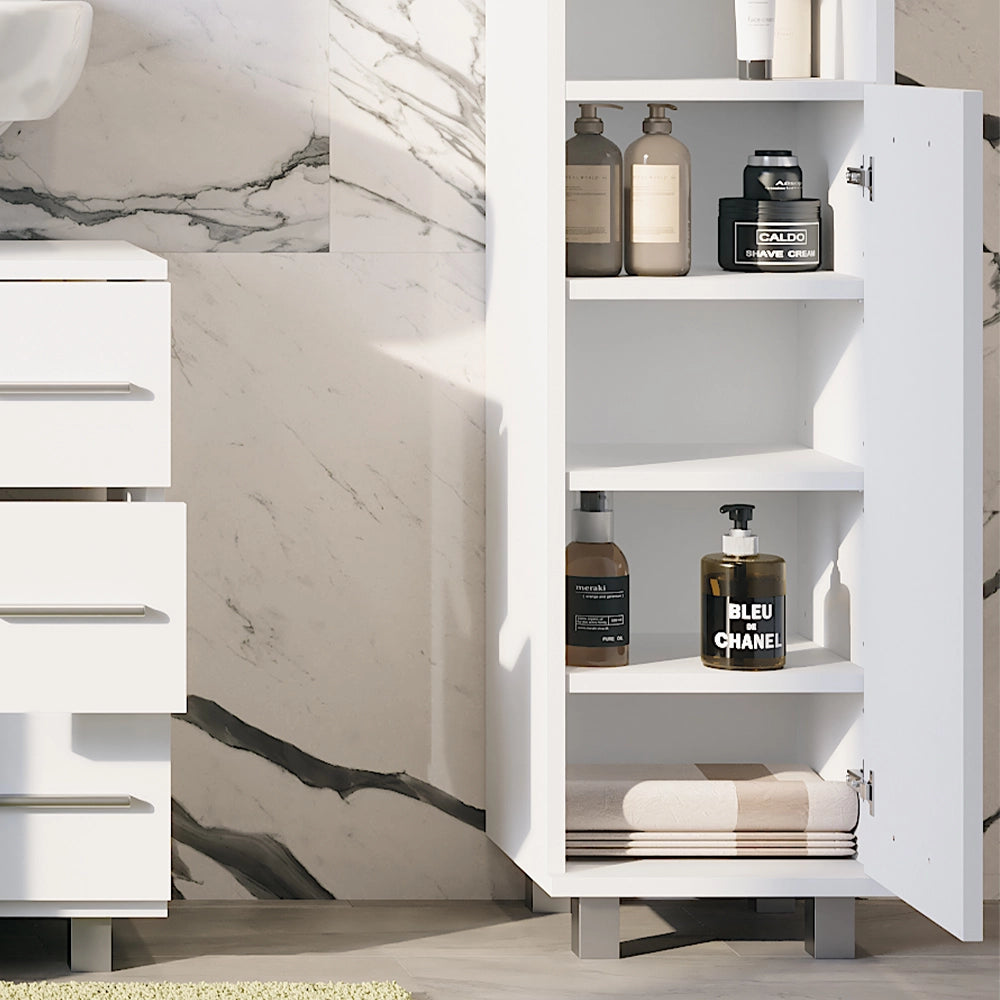 Vicco Mobiletto midi Bianco 30.2 x 95 cm con porta