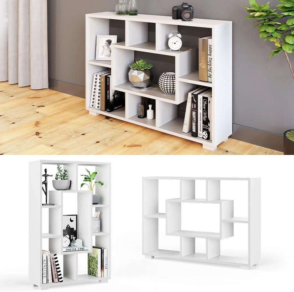 Scaffale Domus, Bianco, 60.2 x 90 cm 7 scomparti, utilizzabile per una suddivisione flessibile degli spazi e per la conservazione