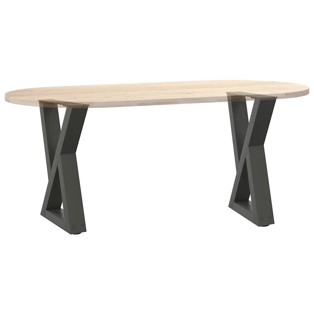 Gambe per tavolino 2 pz Antracite 38x(42-43,3) cm Acciaio