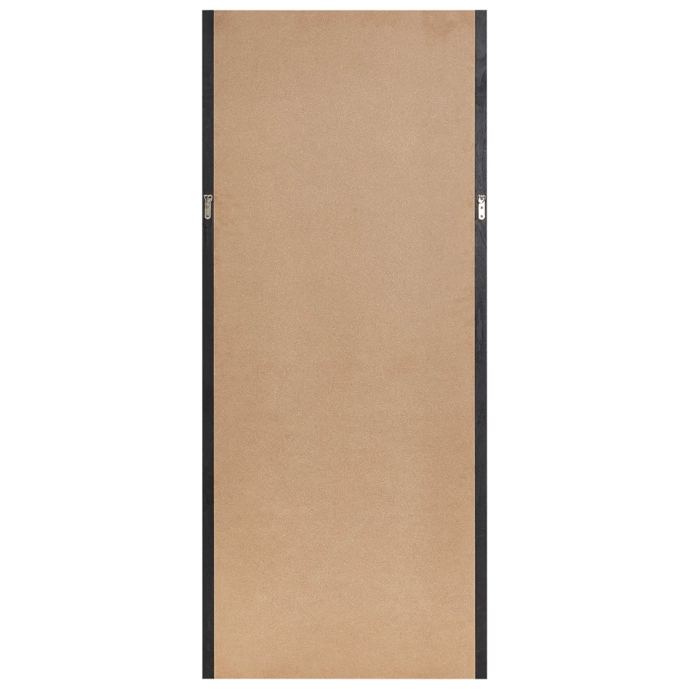 Specchio da parete nero con cornice in legno di Paulownia, vetro 175 x 75 cm, pezzo decorativo irregolare montato a parete, stile moderno