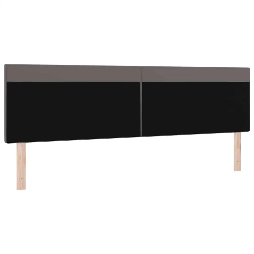 Testiera LED-Testata con LED-Testiera Decorativa Grigio 200 cm Pelle Sintetica