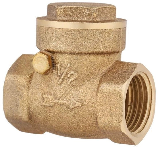 Terugslagklep 15mm in rame - Una valvola a senso unico - Valvola di controllo dell'acqua - Resistente ai shock - Installazione facile - 232PSI - Valvola di intercettazione dell'acqua
