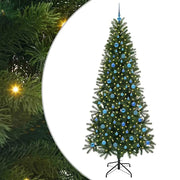 Albero di Natale Artificiale-Albero Natalizio con 300 LED Verde 240 cm PE e PVC 430077
