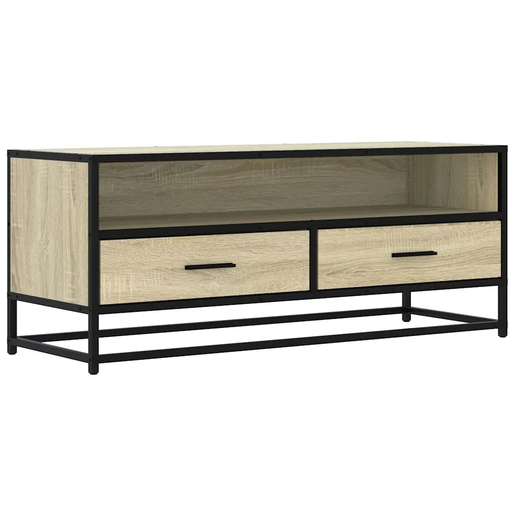 Mobile TV Rovere Sonoma 100x34,5x40cm Legno Multistrato Metallo