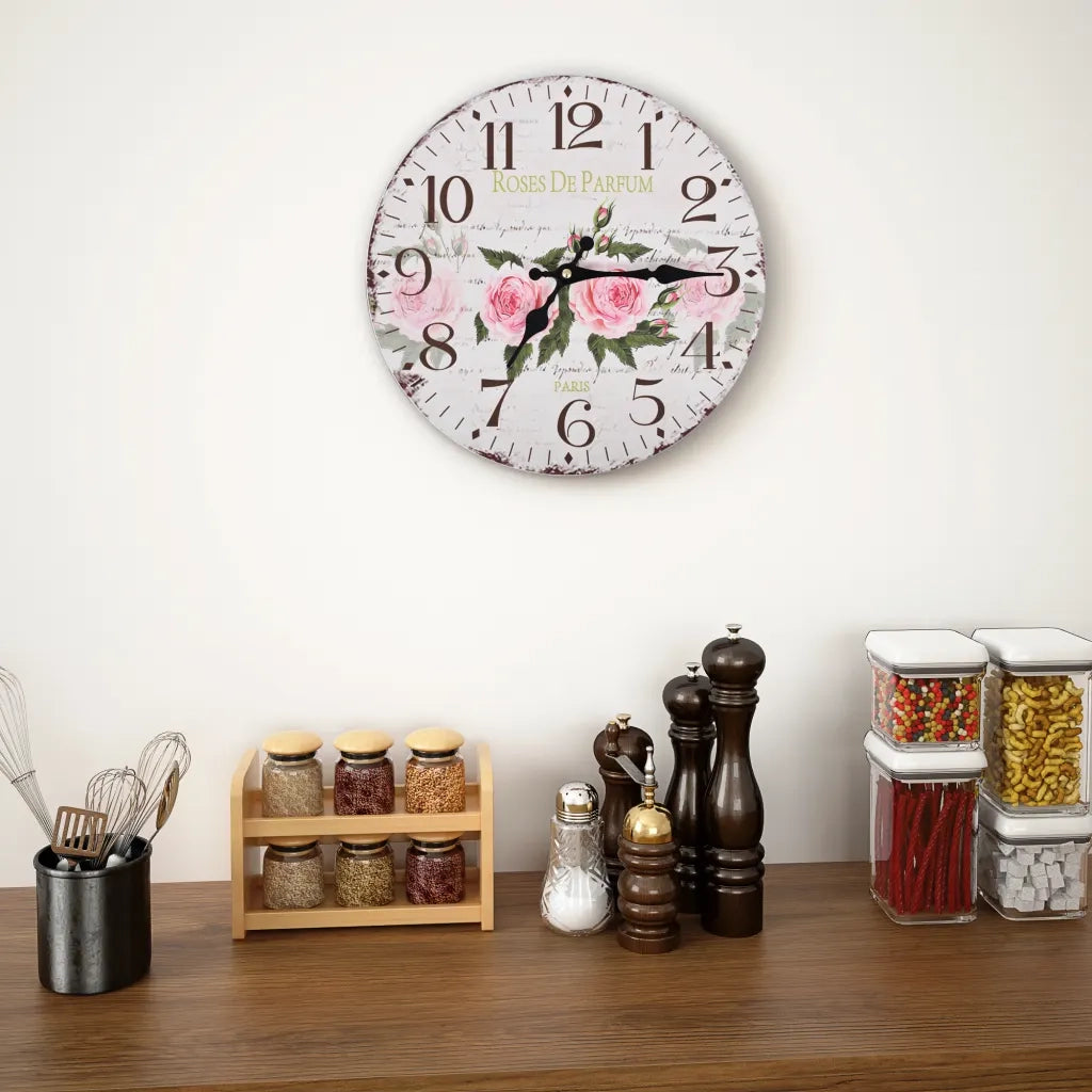 Orologio da Parete Vintage Fiore 30 cm 50625