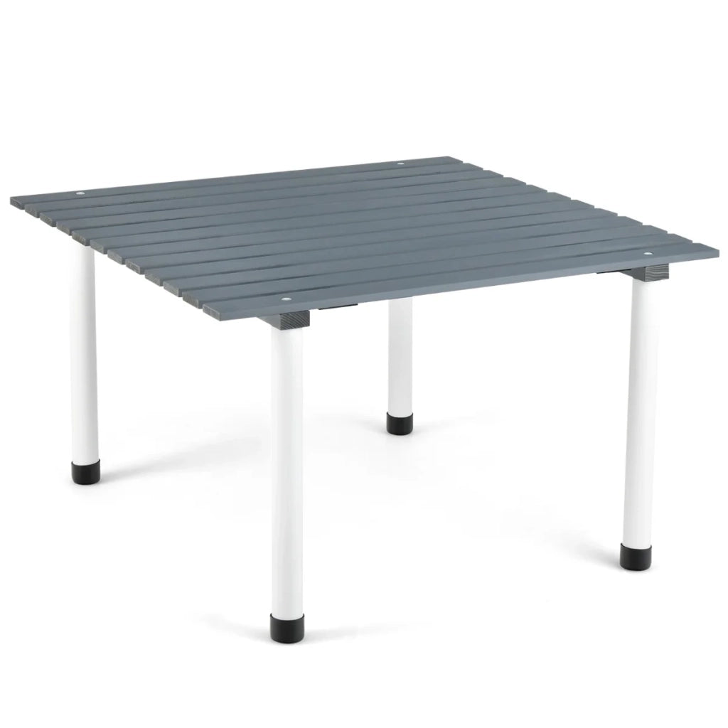 Tavolo da campeggio pieghevole 69 x 69 x 42 cm pratico e leggero stile outdoor legno di abete grigio 20_0013910