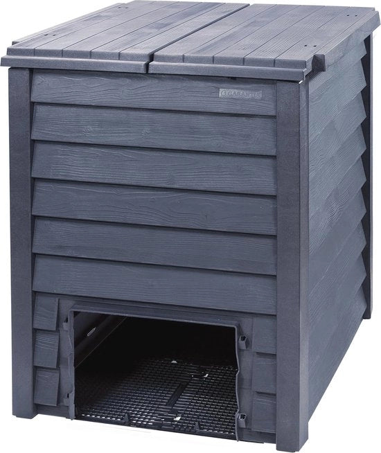 Compostiera grande con finitura in legno 600 litri - compostaggio rapido e sfogo pratico
