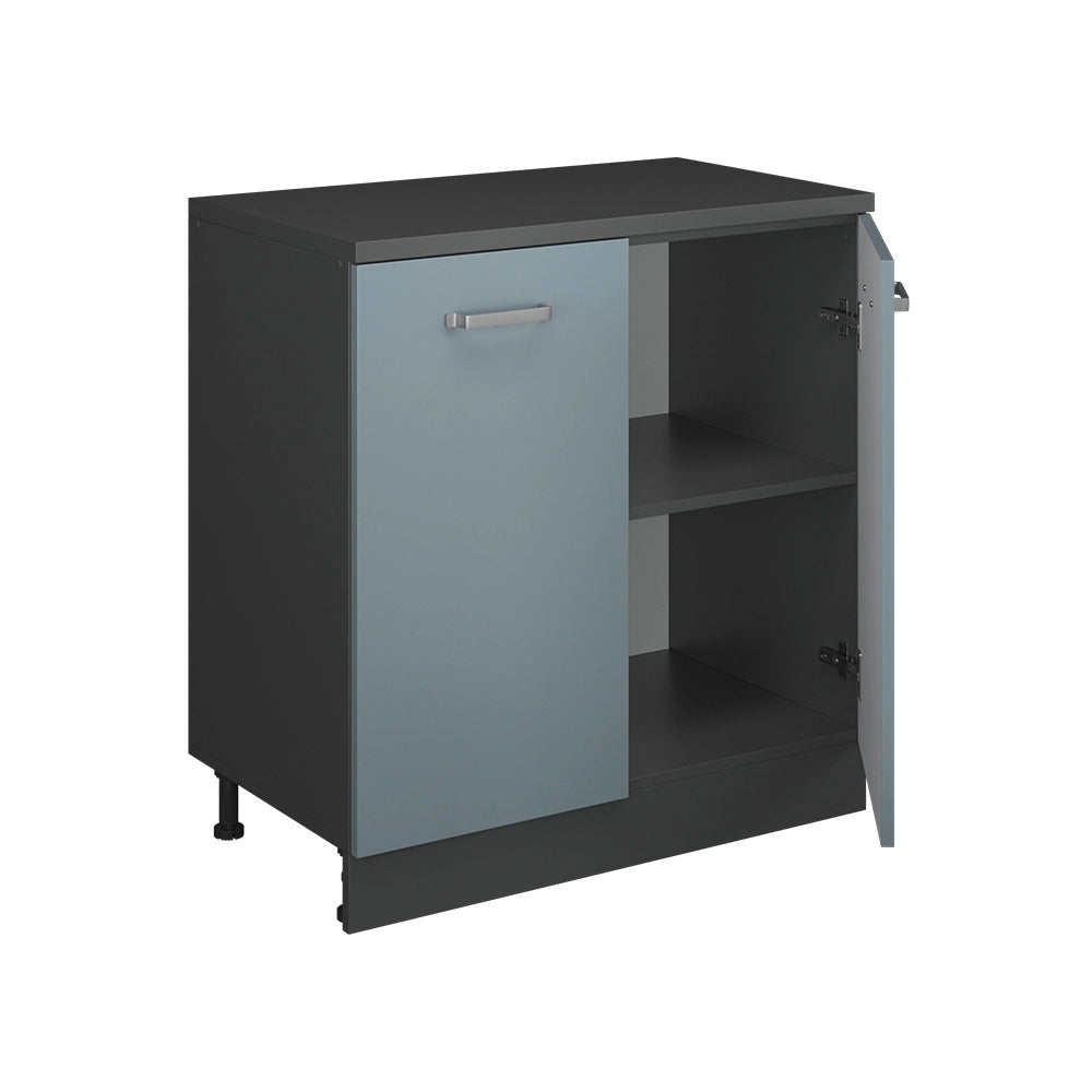 Mobile per mansarda Rion Grigio-blu/Antracite 80 x 83.8 cm senza inclinazione con 2 ante Vicco