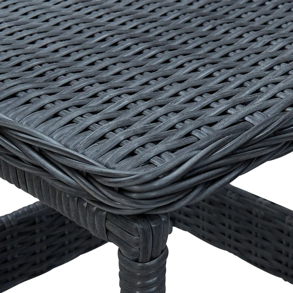 Set Divani da Giardino 2 pz con Cuscini Polyrattan Grigio Scuro cod mxl 42230
