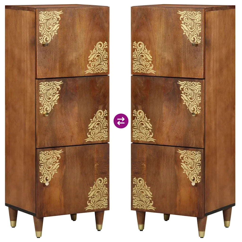Credenza | Madia | Buffet da pranzo | Armadio da pranzo Marrone 40 x 33 x 110 cm Legno di mango massello