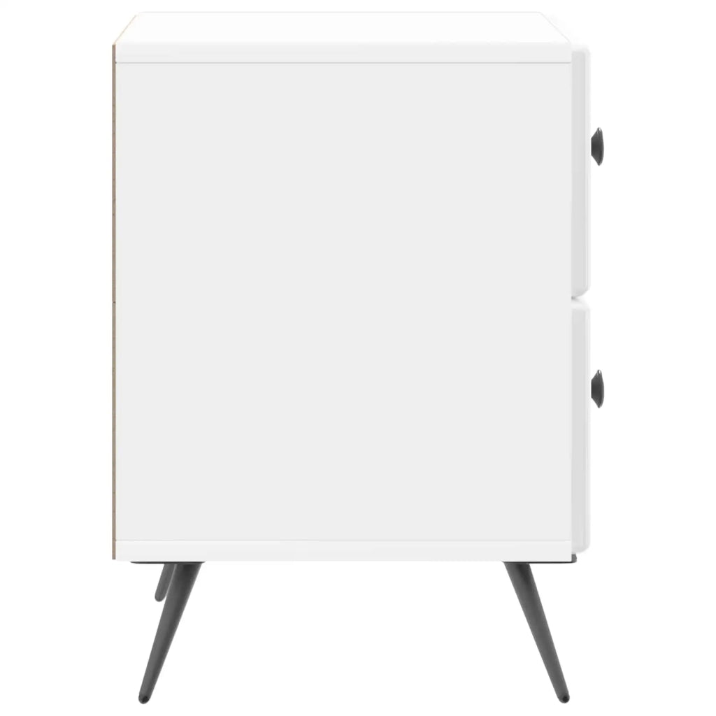 Armadio da Notte con cassetto Bianco Lucido 43 x 34,5 x 47,5 cm 895453