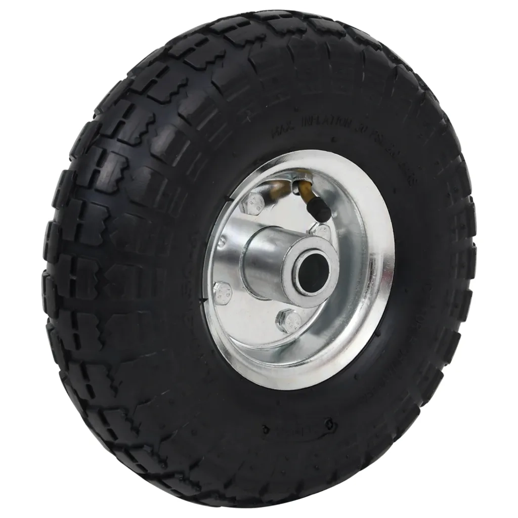 Ruote Carrello a Mano 2 pz in Gomma 4.10/3.50-4 (260x83) 142976
