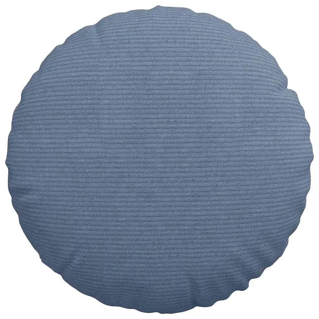 Cuscini per Seduta 2 pcs Blu Ø 40 cm Tessuto in Cords