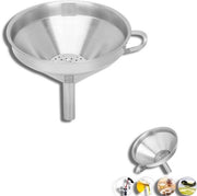 Treccia in acciaio inox - Treccia con setola - Treccia grande - Treccia per trasferimento liquido - Facile da pulire - Filtro rimovibile - Treccia da cucina