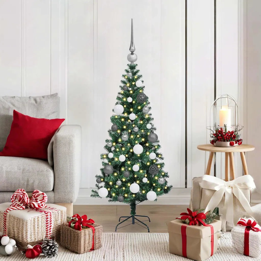 Albero di Natale artificiale con luci integrate Verde 120 cm 3396735
