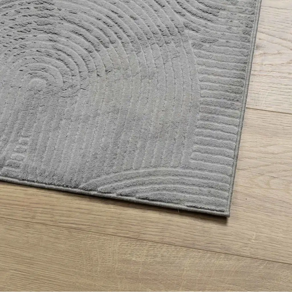 Tappeto IZA a Pelo Corto Aspetto Scandinavo Grigio 80x150 cm 375450