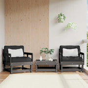 Sedia da patio-Sedie da Giardino con Cuscini 2pz Legno Massello di Pino Grigio 674385