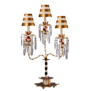 Lampada tavolo Art Déco Birdland 3xE27 oro crema