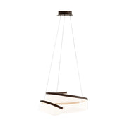 Sospensione Italux Rustin LED 45W 3000K caffè acrilico Ø54