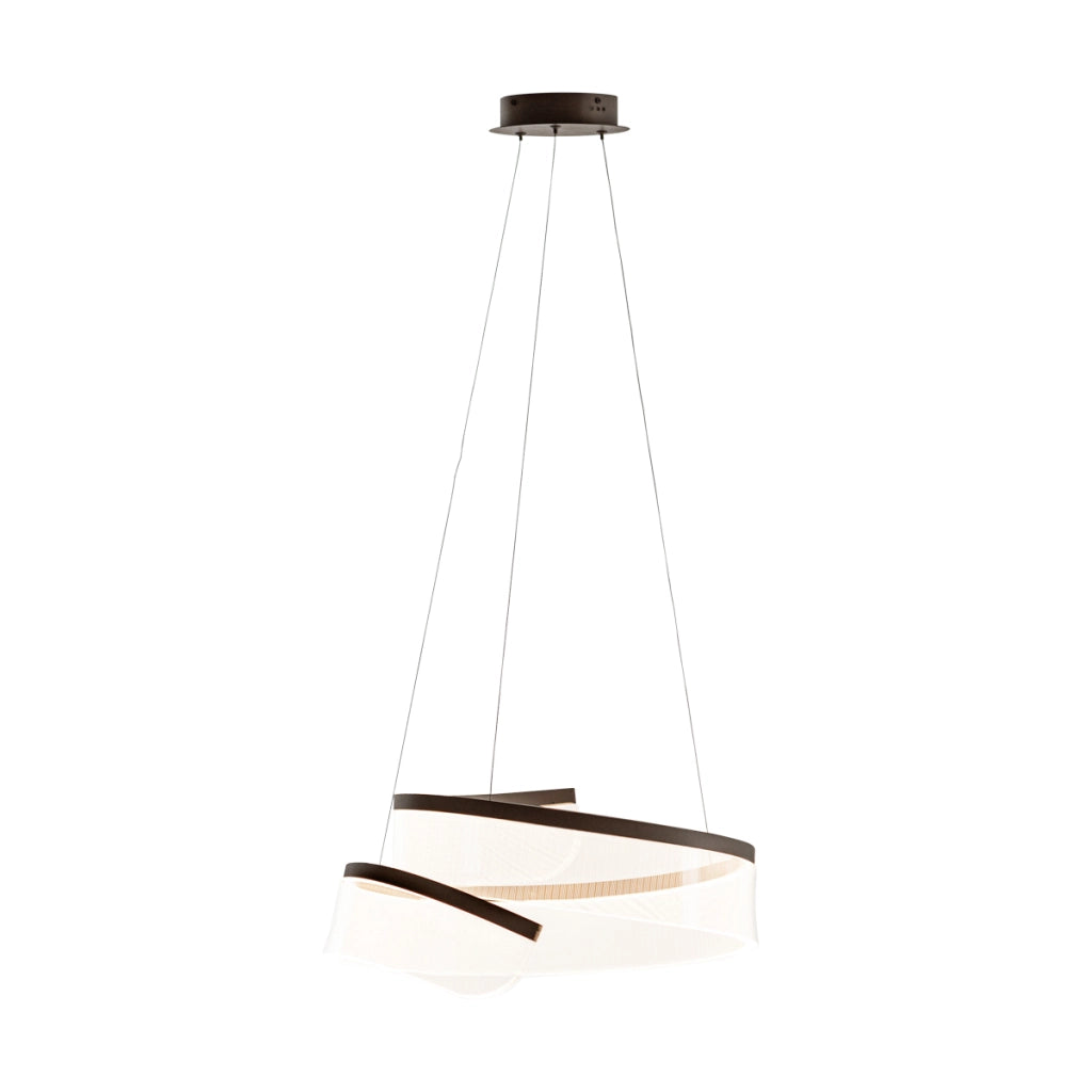 Sospensione Italux Rustin LED 45W 3000K caffè acrilico Ø54