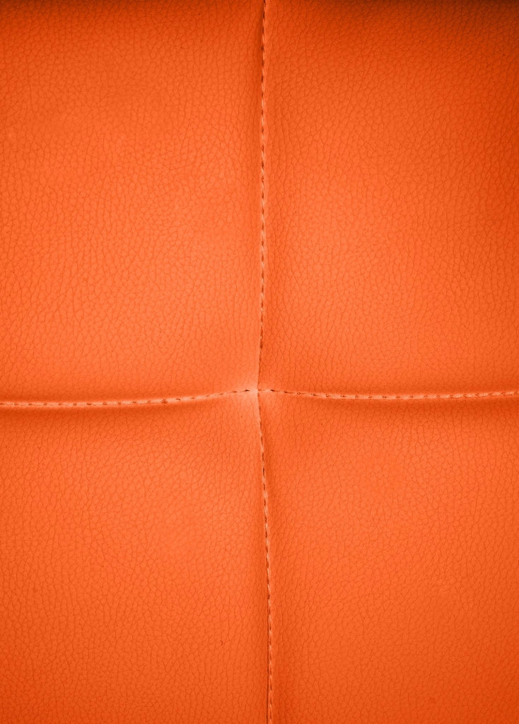 Sedia Visitatore Canada B in Similpelle arancione