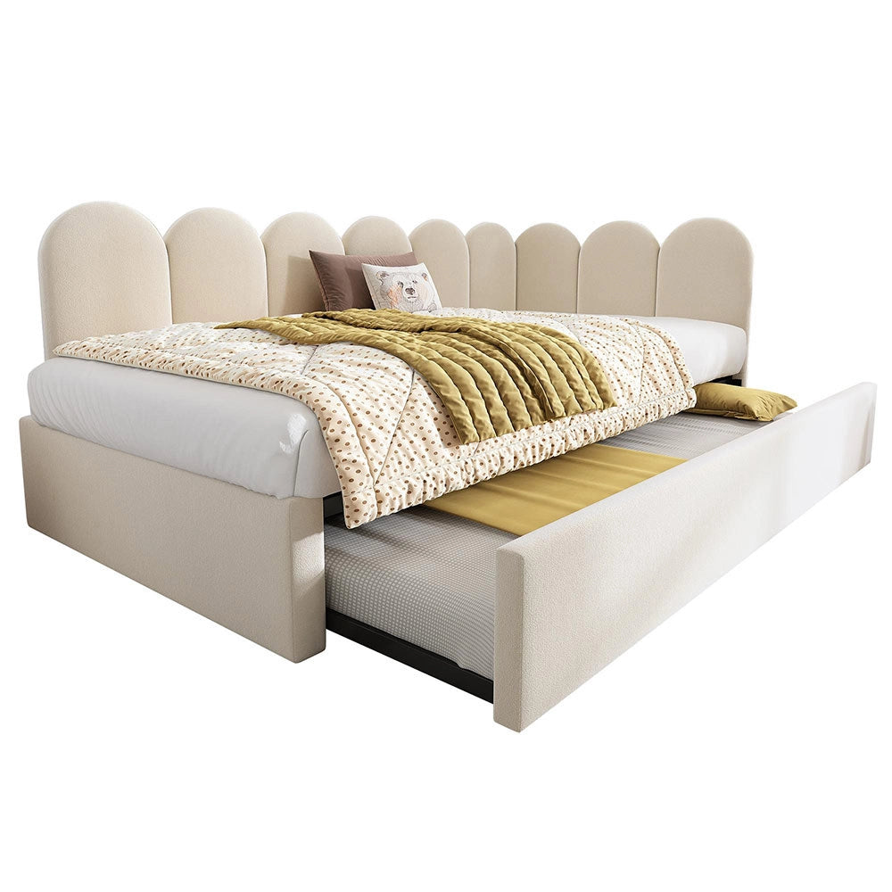 Divano letto daybed - Xylo - 90x200 cm letto nascosto beige