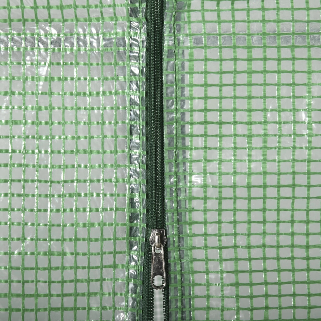 EasyComfort Serra da Giardino in Acciaio e Plastica PE con 4 Ripiani, Funi e Picchetti, 141x72x191 cm, Verde