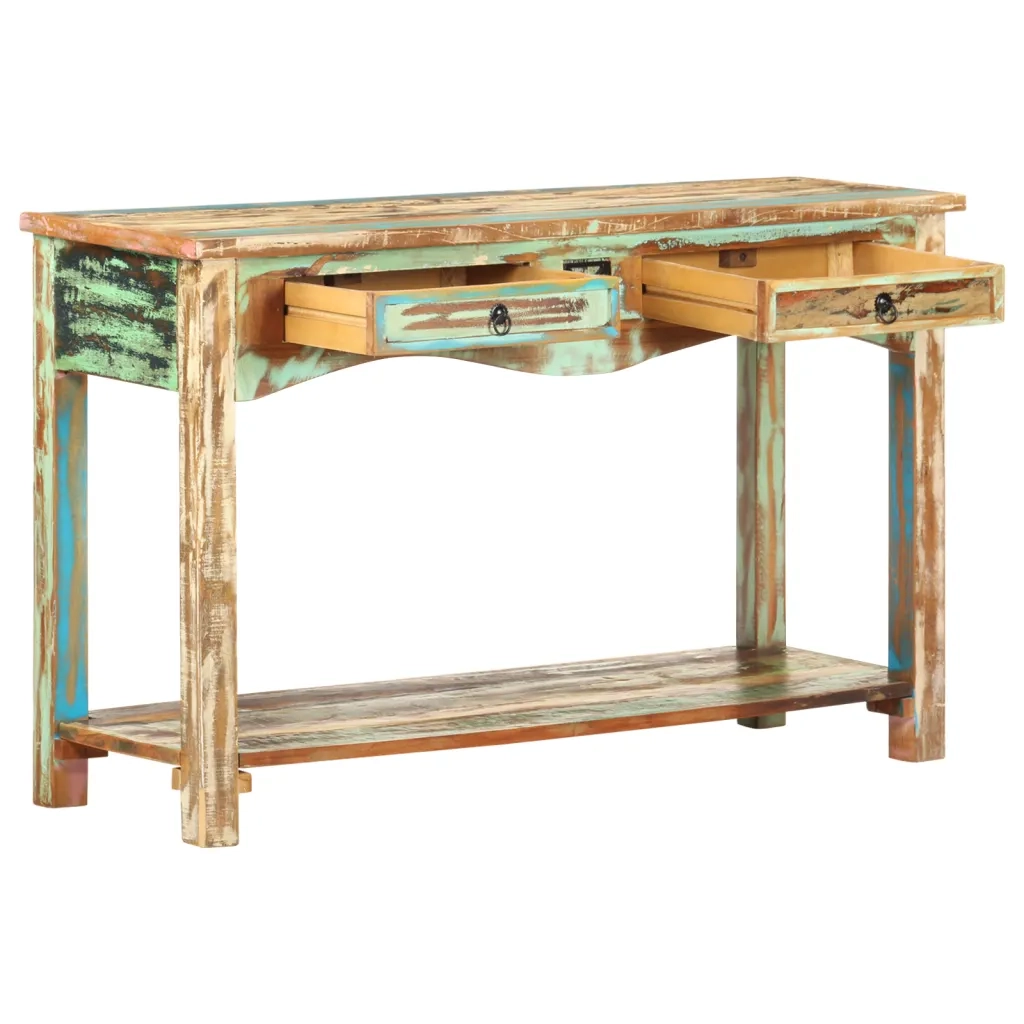 Tavolo Consolle 120x40x75 cm in Legno Massello di Recupero 247925