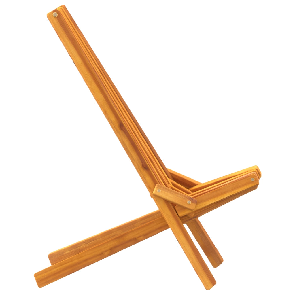 Sedie da Giardino Pieghevoli 2 pcs in Legno di Acacia