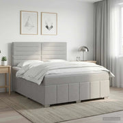Letto box spring con materasso Grigio Chiaro 140 x 190 cm 3454127