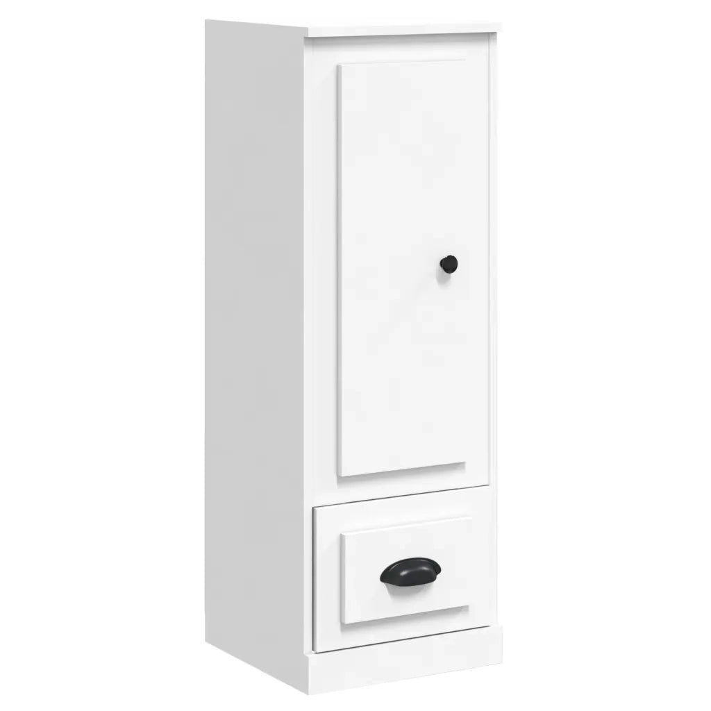 Credenza-Buffet-Armadio da cucina Bianca 36x35,5x103,5 cm in Legno Multistrato