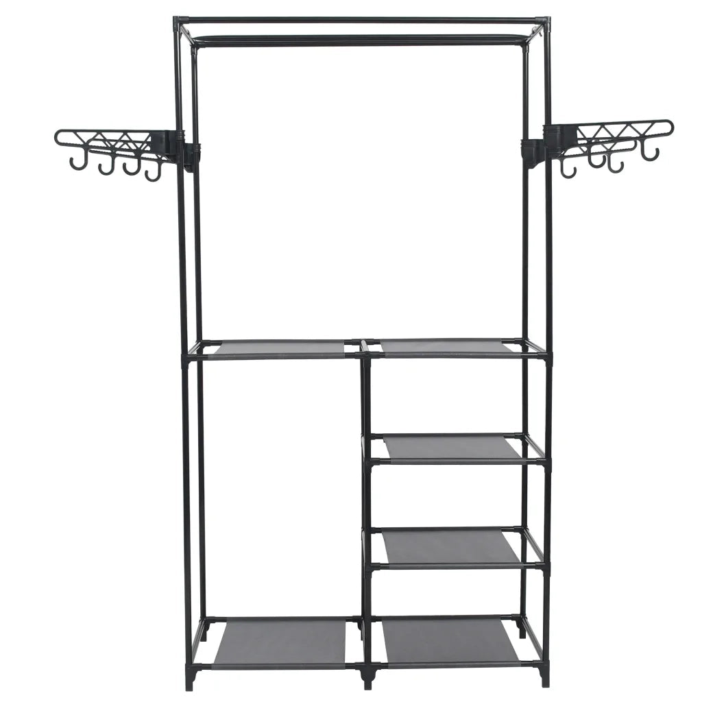Appendiabiti Acciaio e Tessuto non Tessuto 87x44x158 cm Nero CFW6152921