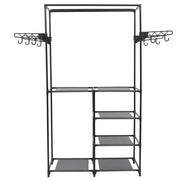 Appendiabiti Acciaio e Tessuto non Tessuto 87x44x158 cm Nero CFW6152921