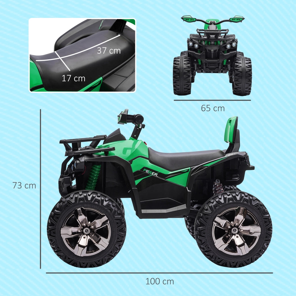 Quad Elettrico Bambini ¨C Xylo ¨C Verde, 3-8 km/h, 3-5 Anni, Luci e Musica