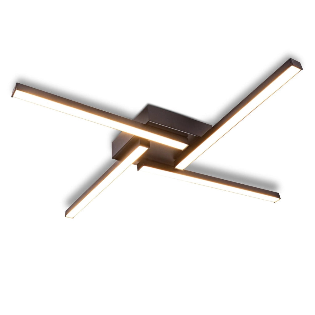 ZMH Lampada da soffitto LED soggiorno nero 24W moderna 3000k Lampada da soffitto cucina sala da pranzo