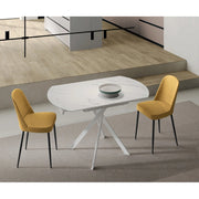 Tavolo allungabile con top in ceramica Roll 120cm X 80-120cm H 76cm Stones