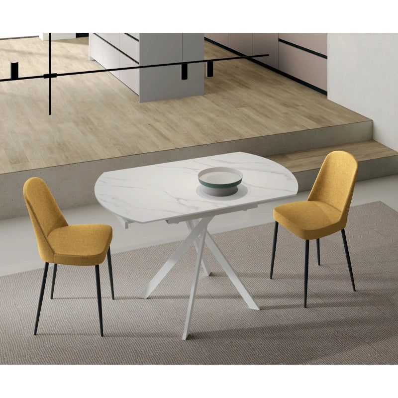 Tavolo allungabile con top in ceramica Roll 120cm X 80-120cm H 76cm Stones
