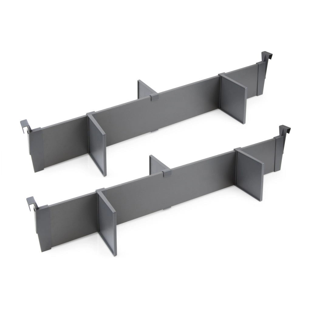 Emuca Set di divisori per interni dei casseti Vertex-Concept, 900, Grigio antracite, Alluminio e Tecnoplastica, 1 u.