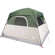 Tenda da Campeggio | Tenda Familiare a Cabina per 4 Persone Verde Impermeabile